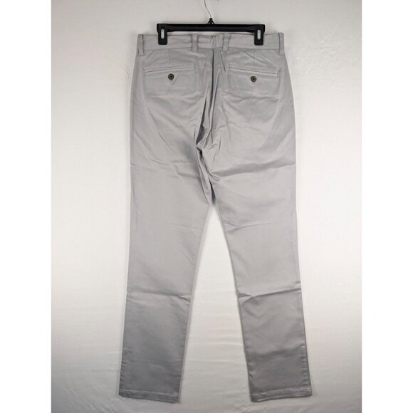 Nifty Genius Pants Mens 32 Gray Chino Slim Fit Stretch - Picture 2 of 9